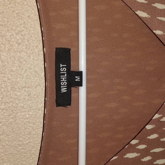 Brown Wishlist V Neck Short Romper with Pearl Buttons M - Picture 5 of 7